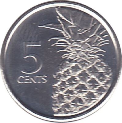 コレクション Bahamas 5 Cents Bahamas | 5 Cents Coin | Pineapple | Flamingo | Marlin | 2015