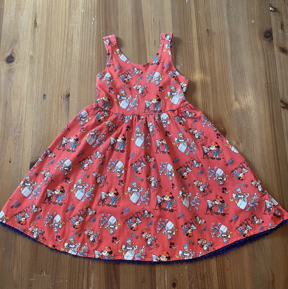 disneys riviera resort girls dress  size XS  printed design Rare Retired? - Image 2 of 4