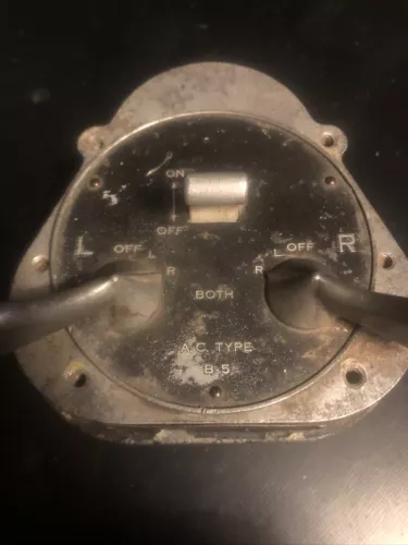WWII US Aircraft  AC type B5 Magneto Switch B 17 /  B 24 Bomber WW2 USGI