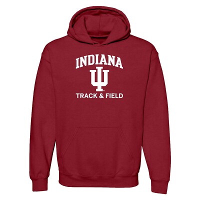 Indiana Hoosiers Arch Logo Track & Field, Team Color Hoodie - Cardinal