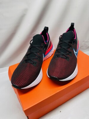 Nike React Infinity Run Flyknit Athletic Shoes Red Orbit Black Men's