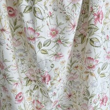 DORMA Vintage Pair Curtains Honeysuckle & Wild Rose 60"x54" GC