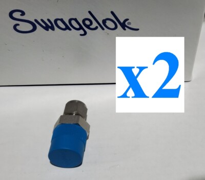 x2 NEW SS-8-VCR-6-600 Swagelok Fitting SS 1/2 in VCR x 3/8 in Tube Fitting, 2pc