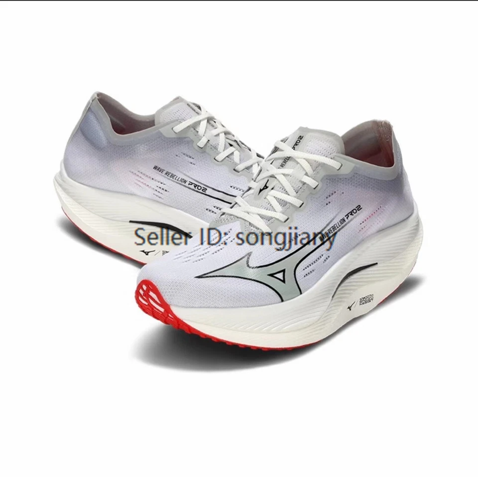 Кроссовки беговые Mizuno Wave Rebellion PRO 2 U1GD241701 белые/серые унисекс - Изображение 4 из 4