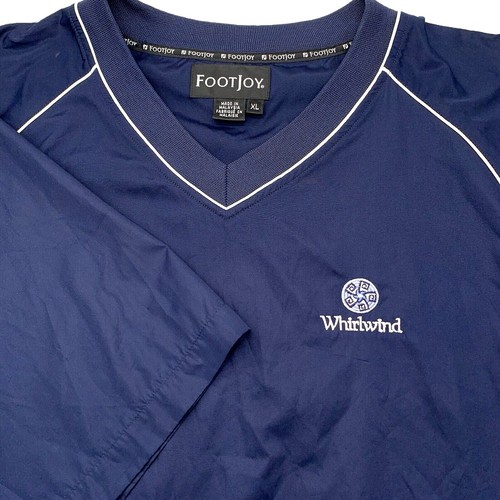 NEW FootJoy Golf Pullover L Track Suit Style Red Zip Blue White FJ