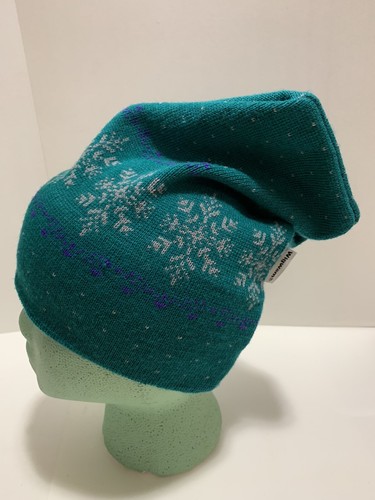 Wigwam Schneeflocke Strickmütze Unisex Vintage Wolle türkis Winter Ski Snowboard - Bild 3 von 10