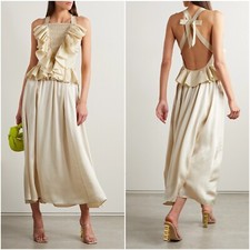 Doen Elouise Silk Dress Mother Of Pearl XXL NWT