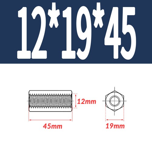 M3 M4 M5 M6 M8 - M24 Hex Rod Coupler Nut Coupling Connector A2 Stainless Steel - Picture 63 of 82