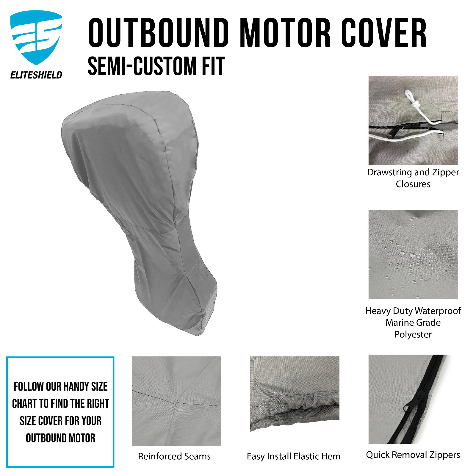 New Heavy duty Boat Full Outboard Motor Engine Storage waterproof ...