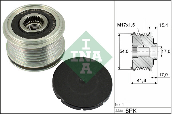 INA 535 0317 10 Generatorfreilauf For CitroËN DS Fiat Opel Peugeot Toyota Vauxha-image