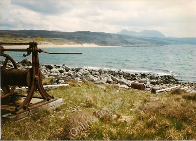 Photo 6x4 Old winch by slipway, Redpoint  c1996
