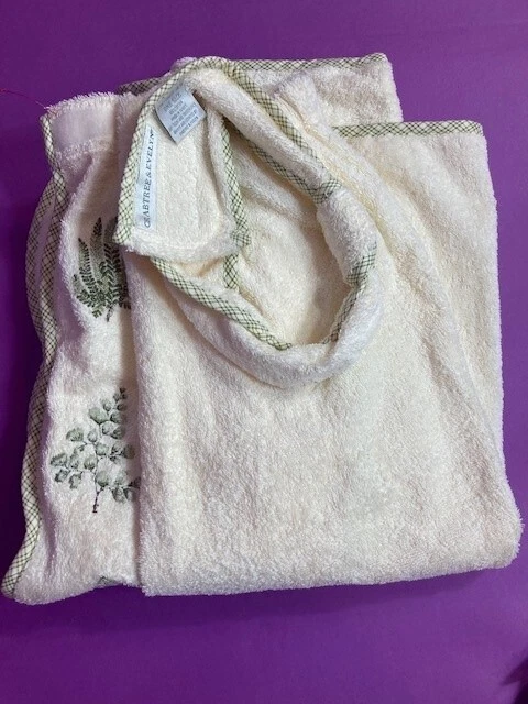 Toalla de baño Crabtree & Evelyn envoltura algodón spa rizo encubrimiento tamaño M-L y diadema Foto 4 de 4