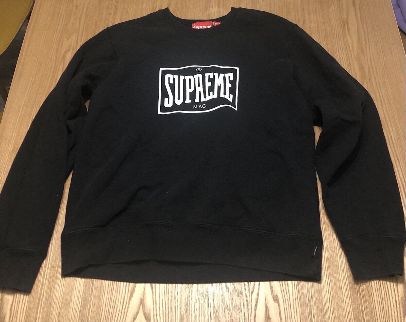 Supreme Everlast Box Logo Crew Neck Sweater size M Bl… - Gem