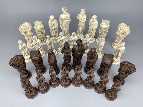 Very Rare Chess Set Maori Themed by Marble Art Limited NZ