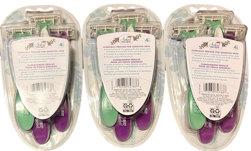 12 Count Bic Soleil Escape Razors - Lavender & Eucalyptus Scent - 3 x 4 Razors - Picture 2 of 2