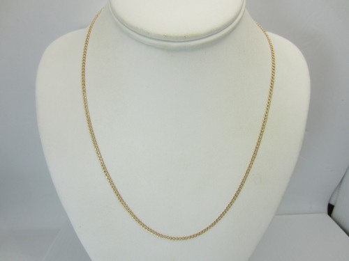 Vintage 14k Yellow Gold Cuban Curb Link Chain Necklace 20 inch 2.5 mm. - Picture 7 of 9