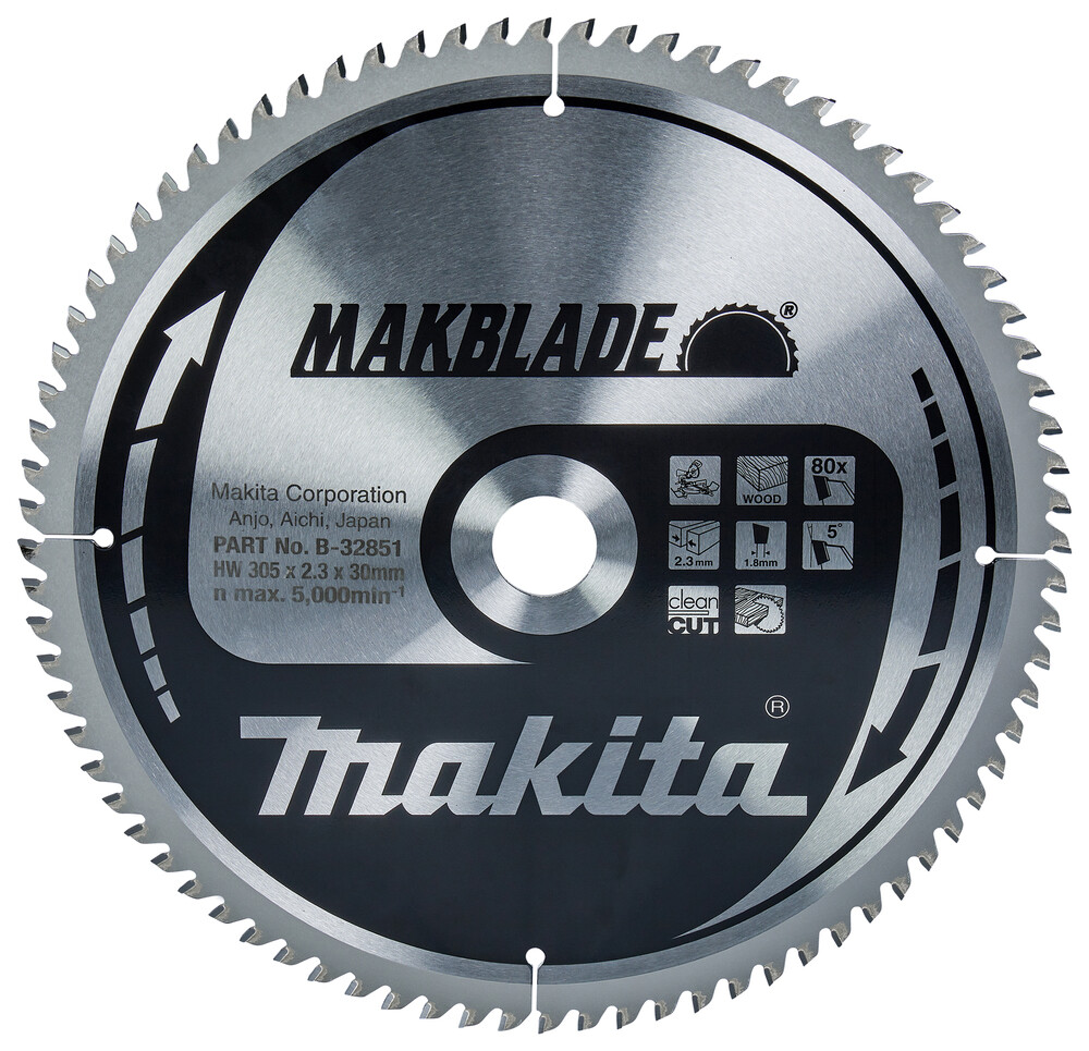 Lama Makita B-32851 TCT 305mm 80 Denti: Taglio Pulito per Fai da Te