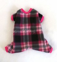 L Pink And Black Plaid Fleece Dog Pajamas Clothes No Velcro Style Large Pc Dog® L Pink And Black Plaid Fleece Dog Pajamas Clothes No Velcro Style Large Pc Dog®
