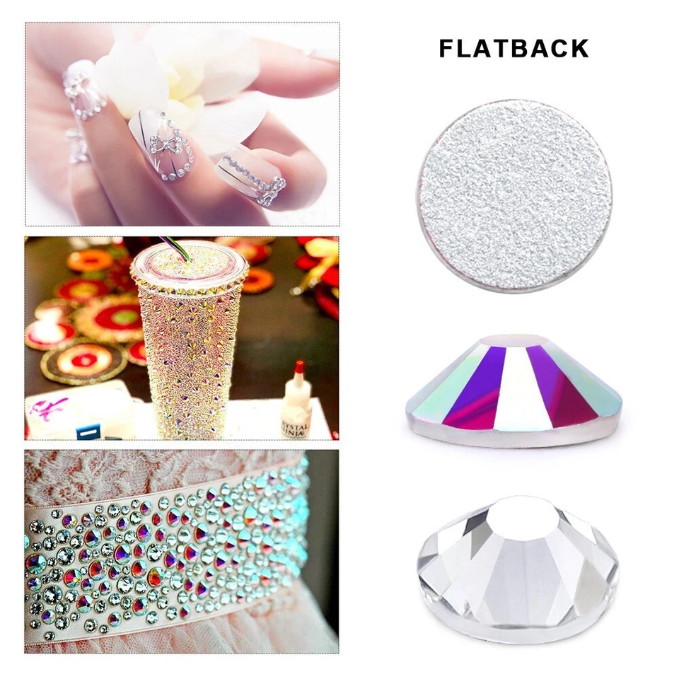 1440 peças/pacote SS20 (5mm) cristais redondos flatback nail art strass pedras preciosas glitter - Imagem 3 de 4