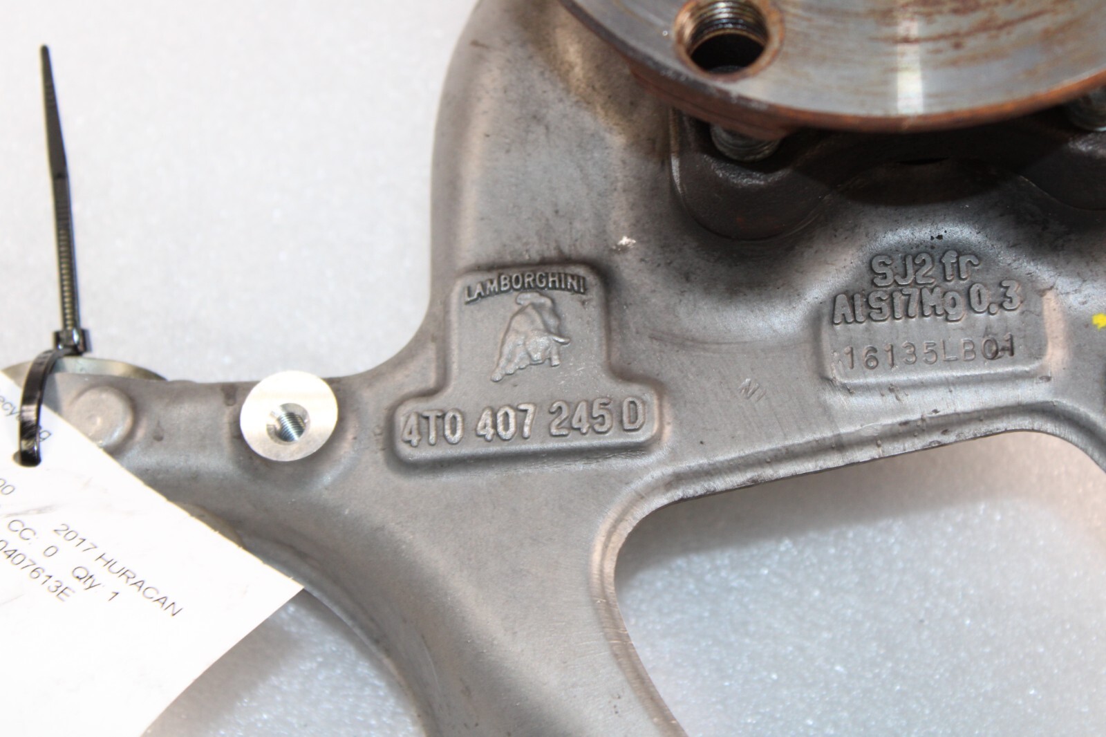 Lamborghini Huracan, LP610, 580, LH, Front Spindle Knuckle, Used, P/N 4T0407345B