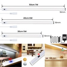 LED Bar Light Hand Motion Sensor Lamp Under Cabinet Cupboard Wardrobe Kitchen UK
