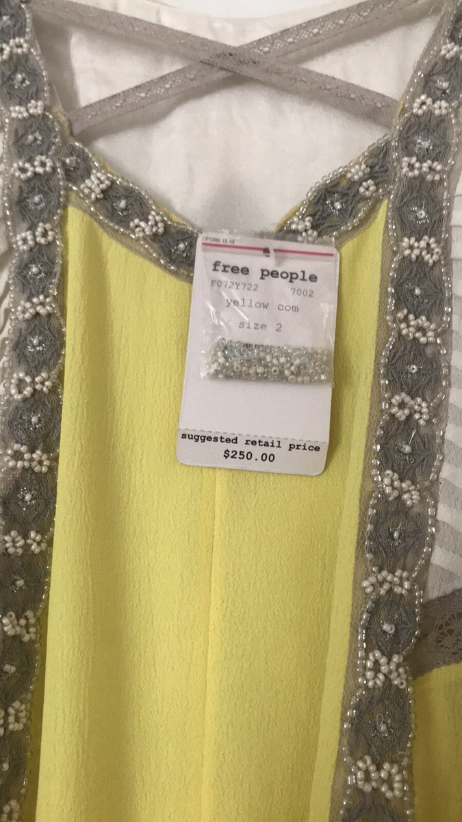 free people yellow beaded dress Annie's Ibiza x Clio Peppiatt Midnight Dress main image 1