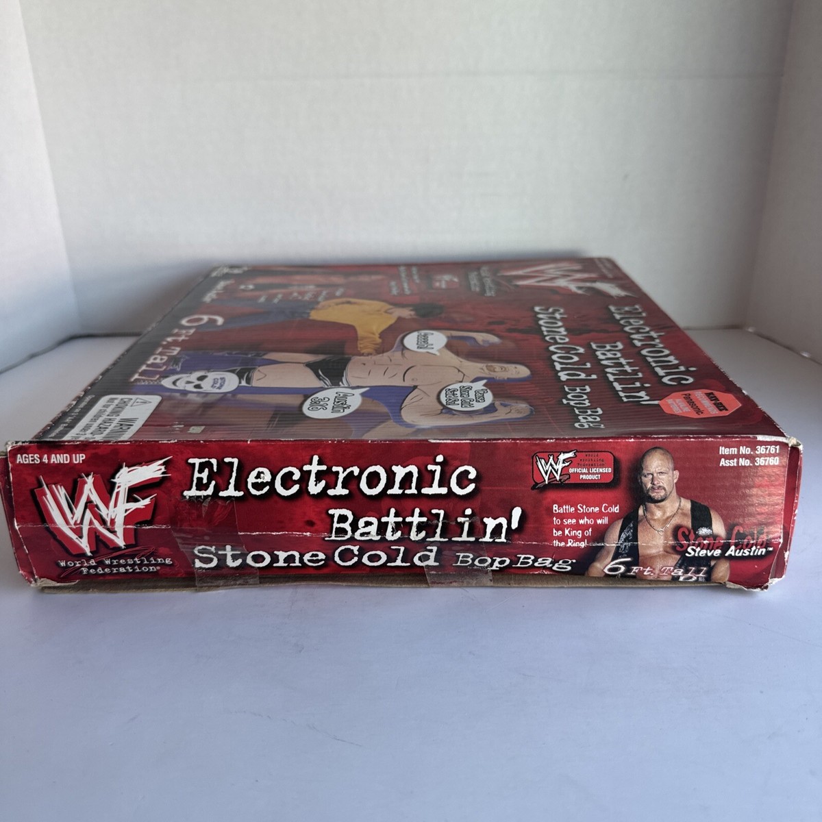 WWF Stone Cold Steve Austin Electronic Battlin Bop Bag WWE Rare 