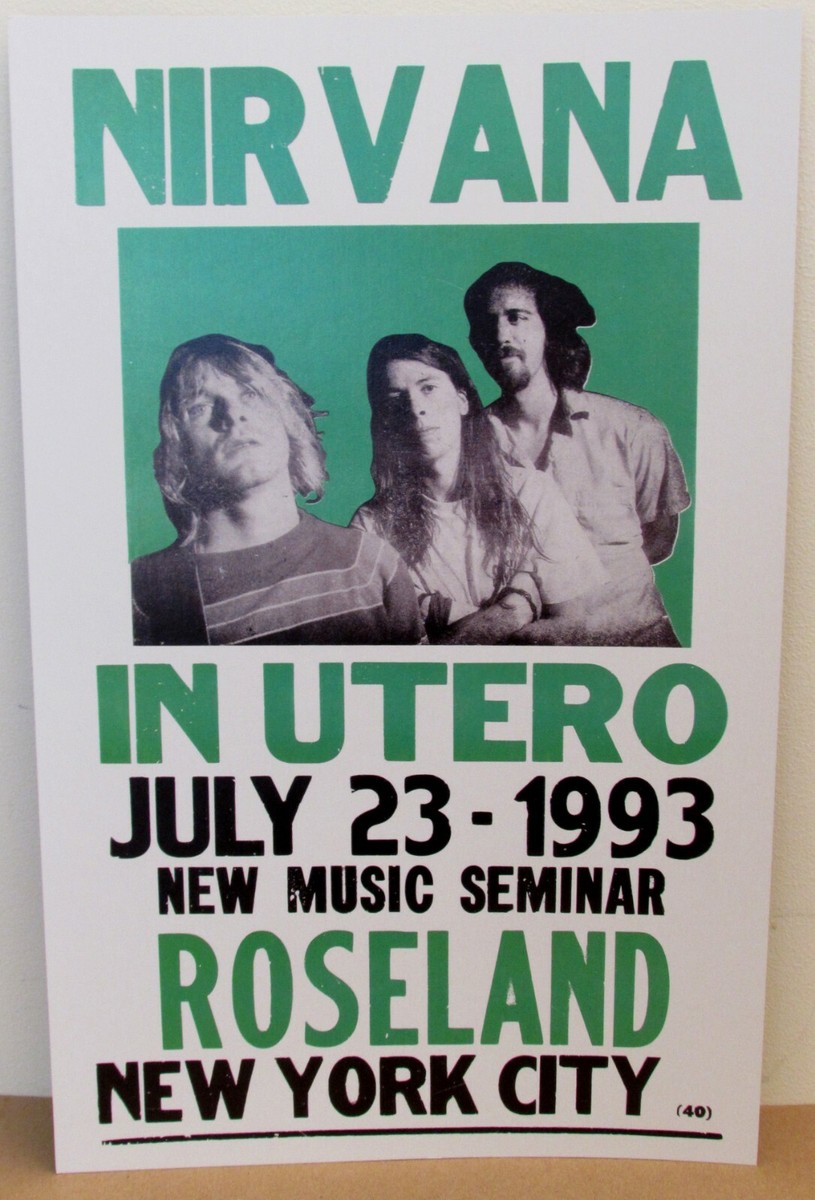Nirvana Concert Tour Poster 1993, Roseland, NYC | eBay