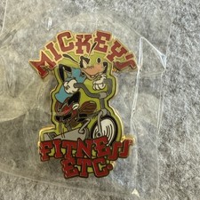 Disney Wellness Expo Goofy on Exercise Bike Bicycle Mickey's Fitness Cast LE Pin