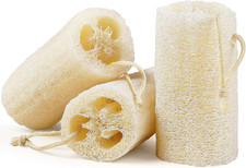 Natural Loofah Body Scrubber Sponge, Set of 3 Organic 5 Inch Luffa for Exfoliati