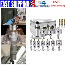 Carbide Hole Saw Kit for Metal Heavy Duty TCT Hole Cutter Drill Bits Set 16-57mm