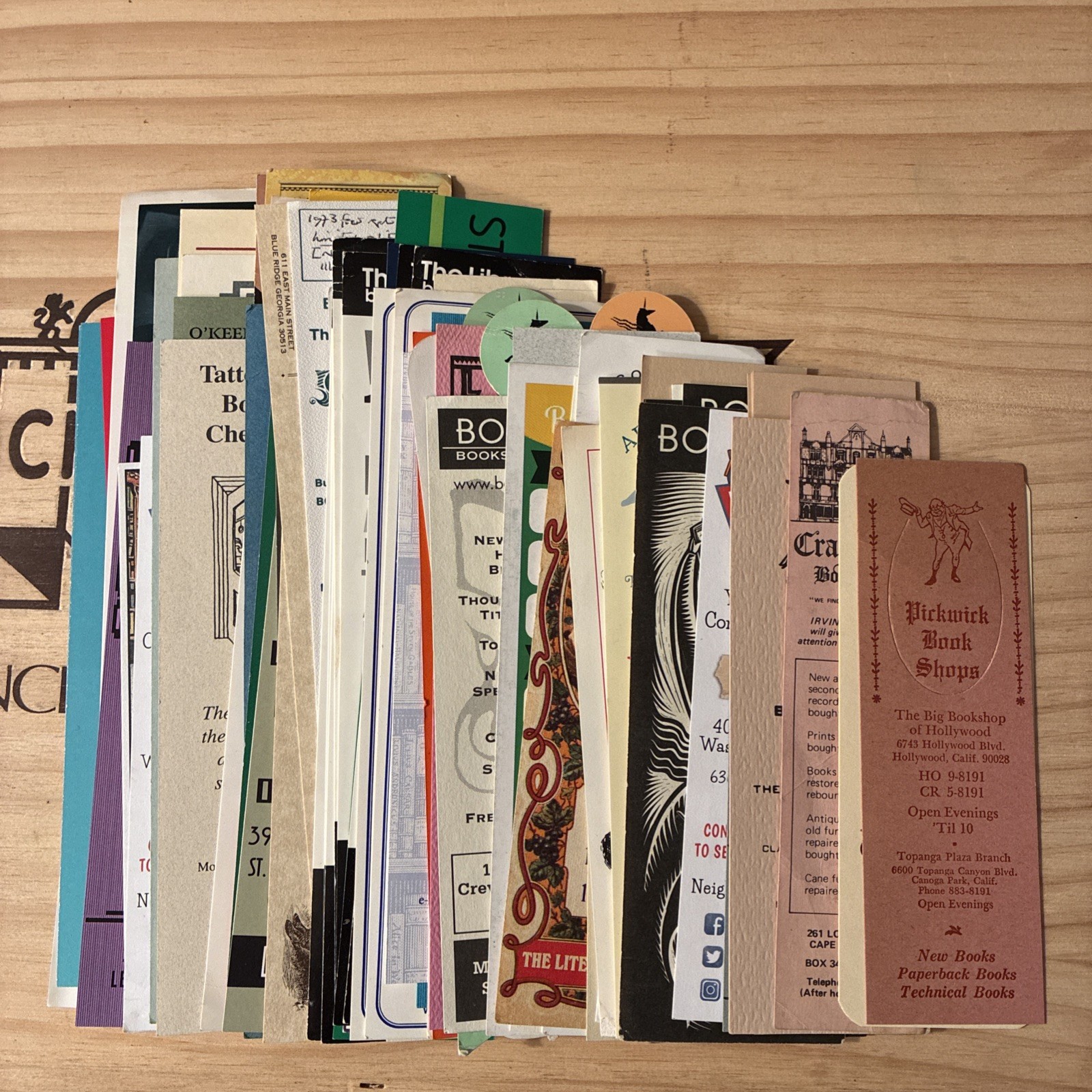 ビンテージ書店のブックマークセット（図書館、希少・中古本付き