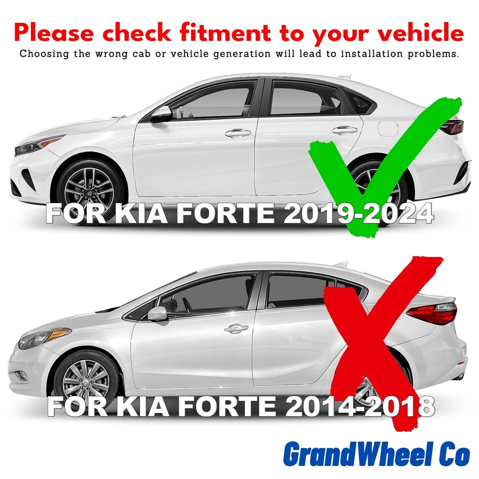 Protectores de lluvia viseras de ventilación para Kia Forte 2019-2024 Foto 2 de 4