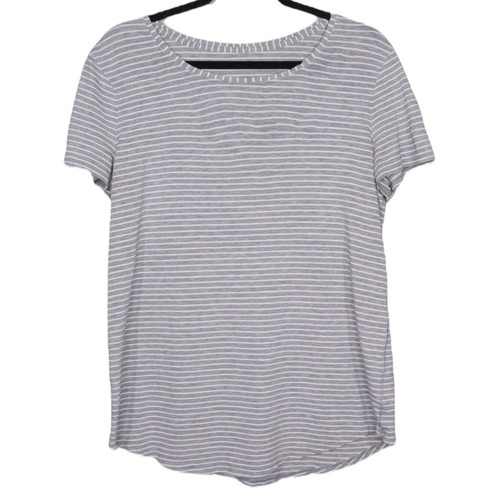 Lululemon Shirt Womens 10 Love Crew III Striped Performance Stretch Athleisure