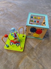 Wooden Activity Cube Walgreens Toy   5-in-1 Learning Play Center for Toddlers
