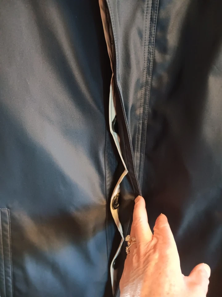 Sanyo пальто мужской черный съемный вкладыш выстеганная куртка средний вес дождь классический - Изображение 4 из 4