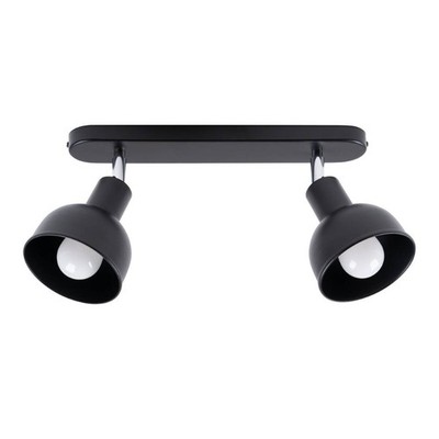 Minimalistischer Deckenstrahler doppelt schwarz 2xE27 15W ELBA SL.1317 Sollux Li