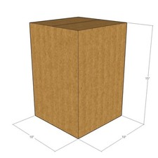 100 10x10x15 Kraft Brown Corrugated Shipping Boxes 32 ECT Single-Wall New