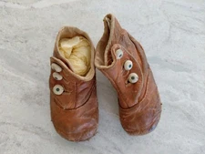 Antique Button Leather BABY SHOES See Note