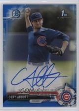 2017 Bowman Draft Chrome Pick Blue Wave Refractor 131/150 Cory Abbott Auto 1cc7
