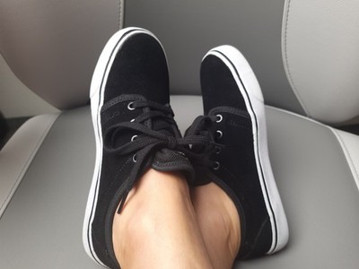 ELEMENT Sneaker 34,5 eher 34 Turnschuhe Wildleder schwarz weiß Qualität w. Vans
