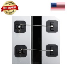 2 Pack Multifunctional Refrigerator Locks with Keys for Child Safety Security