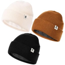 Baby Beanie Fleece Lined Toddler Winter Hat Boys Girls Knit Warm Ski 0-8 Years