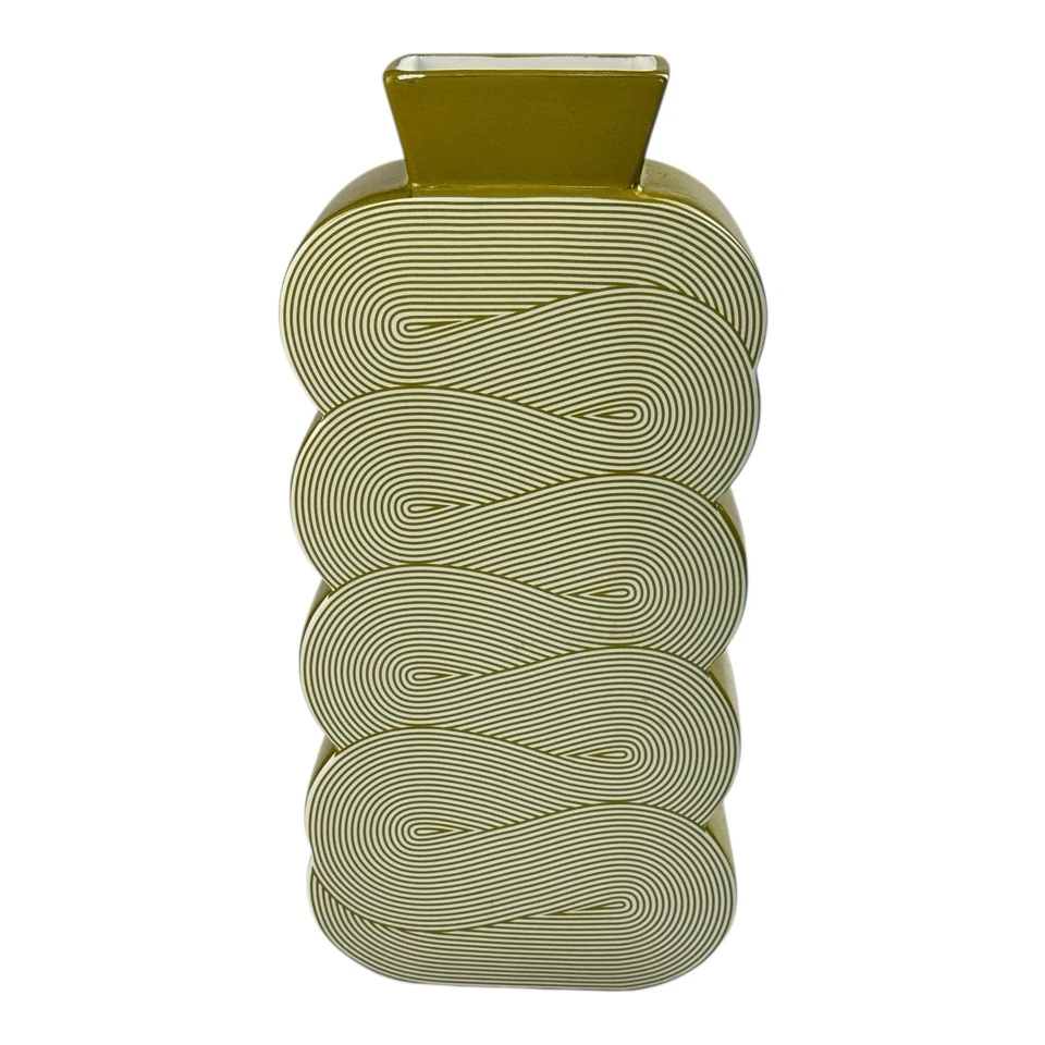 "Jonathan Adler - Jarrón Pompidou ocre 11,7"" verde" Foto 4 de 4