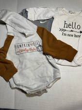 3Pc 3-6 Month Baby Clothes Pjs Bodysuits