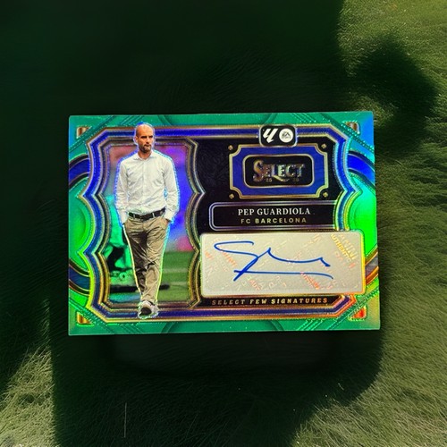 2025-26 Panini Select La Liga Barcelona Pep Guardiola Auto Green Prizm 2/2