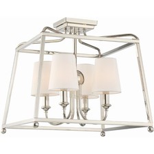 Crystorama 2243-PN Sylvan Semi-Flush Mount Polished Nickel