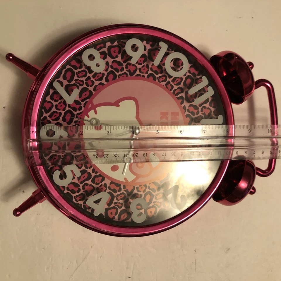 Hello Kitty Jumbo Alarm Clock - Pink Animal Print - Read - Image 2 of 4