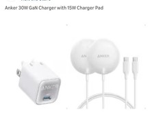 Anker Nano Charger, USB C GaN Charger 30W, PIQ 3.0 Foldable PPS Fast Charger NIB