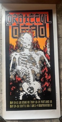 Grateful Dead 1995 Tour Poster Limited Edition Signed 1700/2500